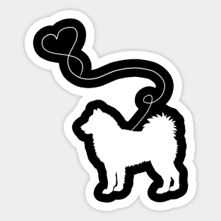 dog cute alaskan malamute heart Sticker